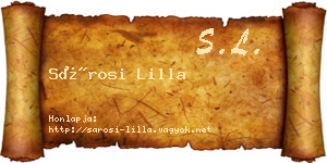Sárosi Lilla névjegykártya