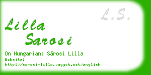 lilla sarosi business card